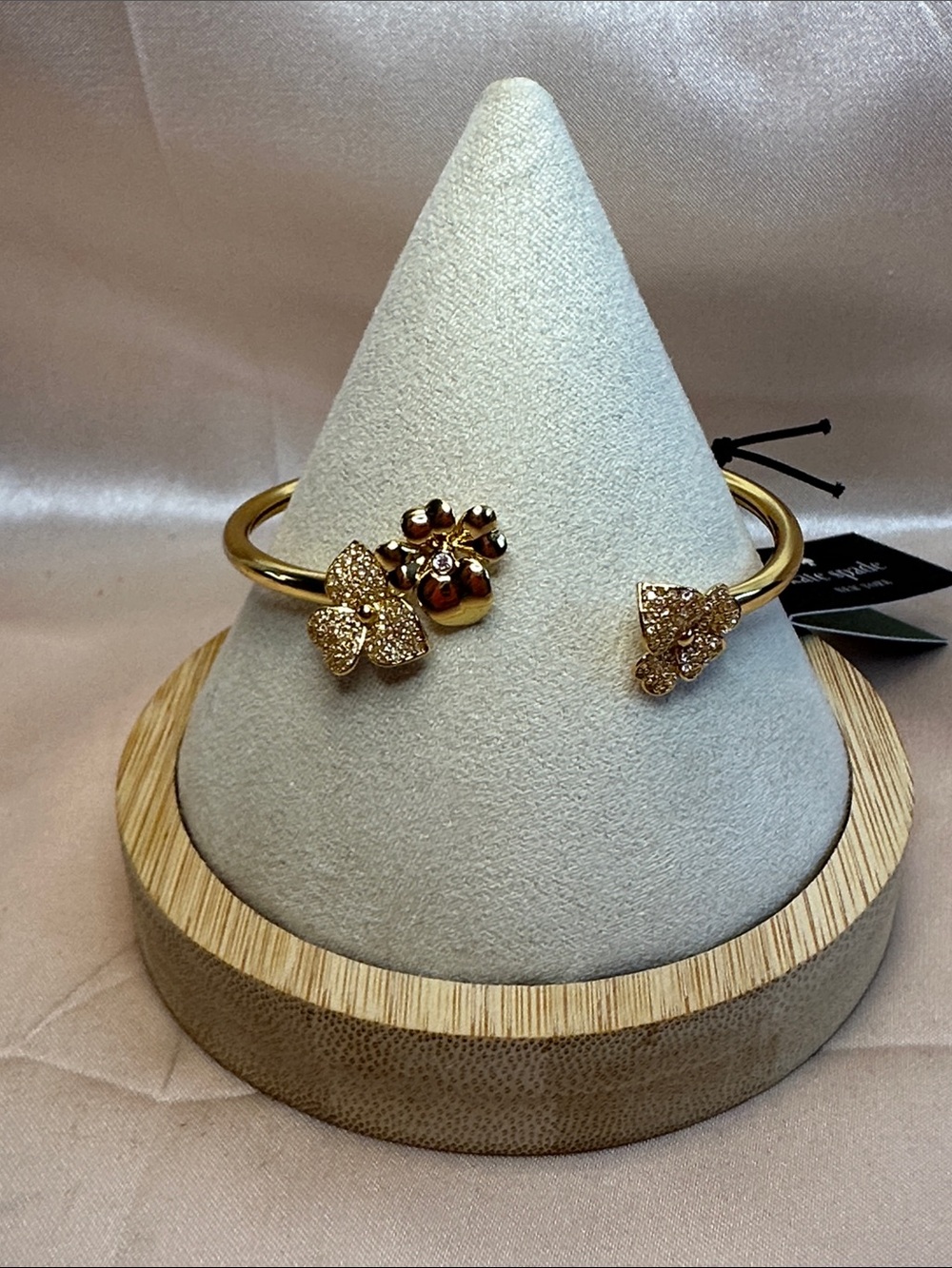Kate Spade Precious Pansy Pave Flex Cuff Bracelet NWT $89 MSRP - Picture 5 of 12